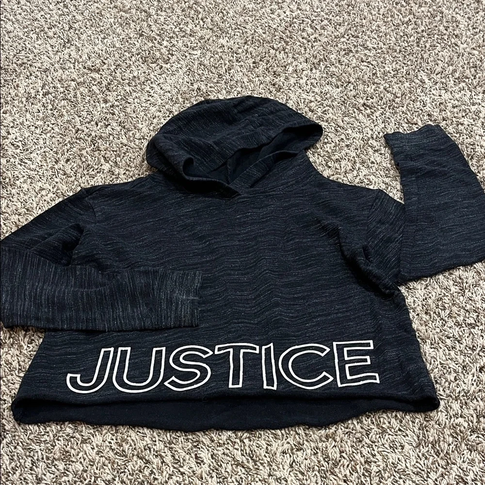 JUSTICE cropped hoodie 🖤